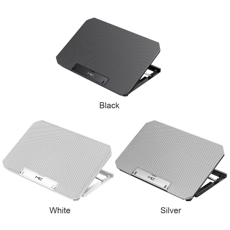 Laptop Cooling Pads Q100 Gaming Pad With 2 Turbo Fans 4-Level Angle Adjustable Cooler Stand Holder Riser For 17 Inch Notebook