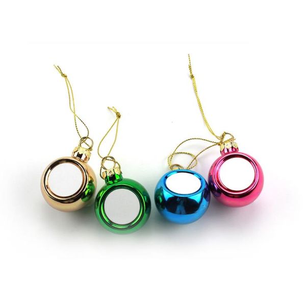 Sublimation Christmas Ball Diameter 4cm-6cm-8cm Blanks decor for Transfer Printing Heat Press DIY blank Xmas Gifts favor SN2558