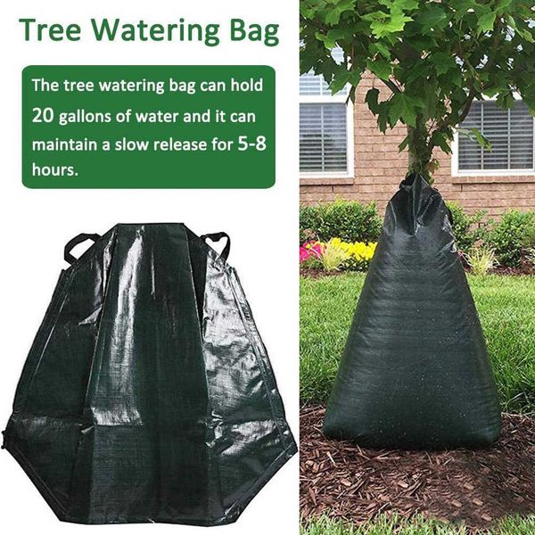 20 Gallon Tree Watering Bag Garden Plants Drip Irrigation Bags Slow Release Hanging Dripper Bag Reusable Agricultural Water Bags 210622