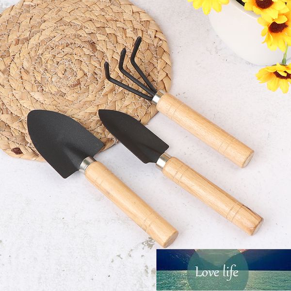 Other Household Sundries High Quality 3pcs Mini Plant Garden Gardening Tools Set With Wooden Handle Tool Rake Shovel
