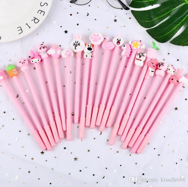 2LOT Wholesale color cartoon gel pens, cute student daily pen, creative children writing stationery