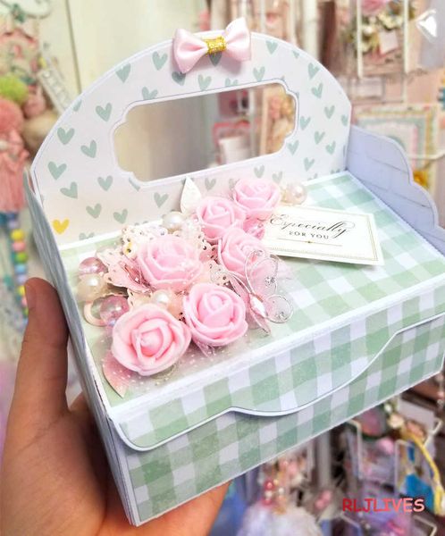 Charming Gift box Metal Cutting Dies DIY Scrapbooking Card Stencil Craft Handmade Album Handbook Decoration 210702