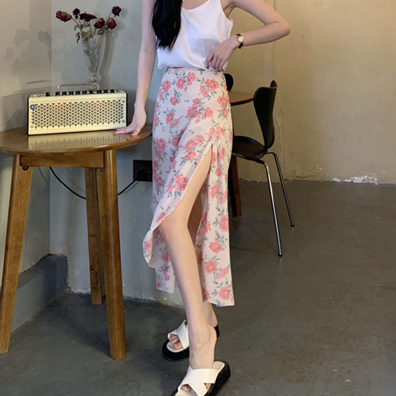 Long split midi gothic skirt with side slit Japanese style 90s wrap jumper xl size feature 5 crossword clue yoke pattern skirts bathing suit bottoms