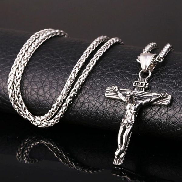 Pendant Necklaces Fashion And Sweet Cross Pendent With Chain Necklace Jewelry Gifts For Men Religious Jesus