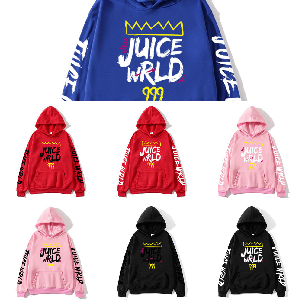 black and white J UICEWrld hoodie thread sweatshirt juice wrld juice wrld juicewrld trap rap rainbow fault juice world X0610