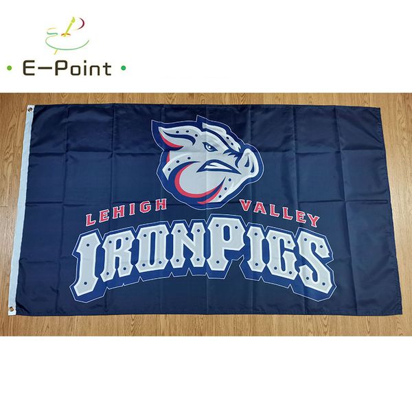 MiLB Lehigh Valley IronPigs Flag 3*5ft (90cm*150cm) Polyester Banner decoration flying home & garden Festive gifts