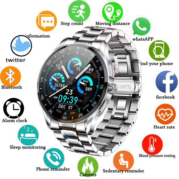 2021 Men Smart watch Heart Rate Monitor IP68 Swim Sport luxurious Answer dial Bluetooth Call can smartwatch For Android IOS men