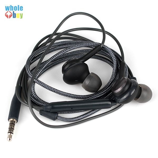 Black IG955 3.5mm In-ear with Microphone Wire Headset for Samsung Galaxy S8 S9 100pcs-lot