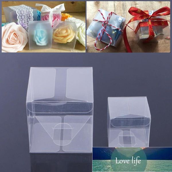 10 Pcs Wedding Transparent Cube Favour Boxes Sweet Candy Cake Gift Bags 2 Sizes Factory price expert design Quality Latest Style Original St