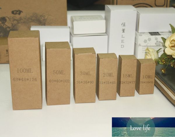 50Pcs-Lot 3.1*3.1*8.3cm Essential Oil Lipstick Perfume Bottle Packag Brown Kraft Paper Box Cosmetic Nail Polish Gift Event Box