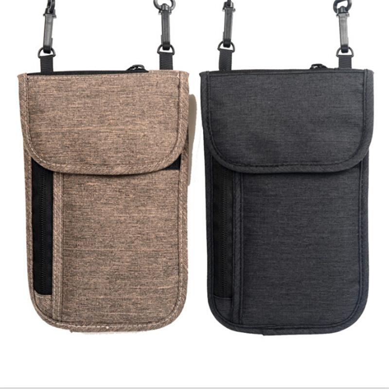 Card Holders Men Neck Hanging Travel Passport Cover Wallet ID Holder Storage Clutch Money Bag Multifunction Package