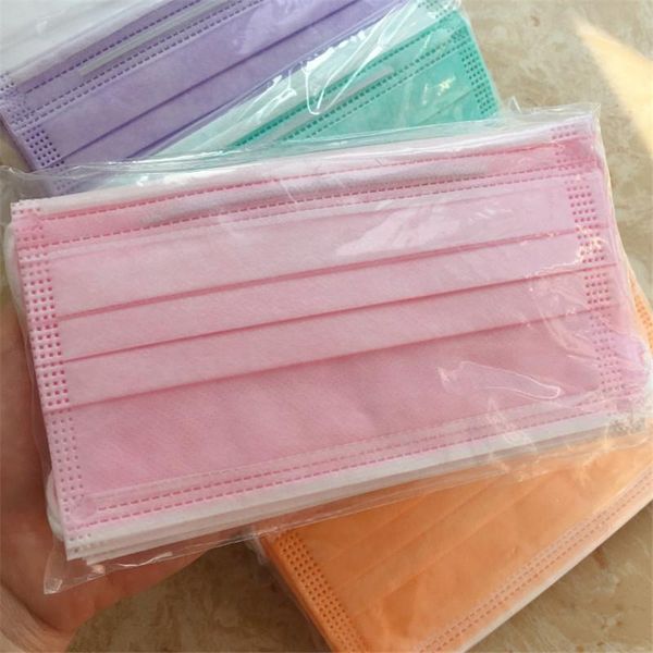 Facial Fast Ship Disposable Dustproof Face Mask 3 Layers Protective Cover Anti-Dust Salon Earloop Mouth Party Masks CT27