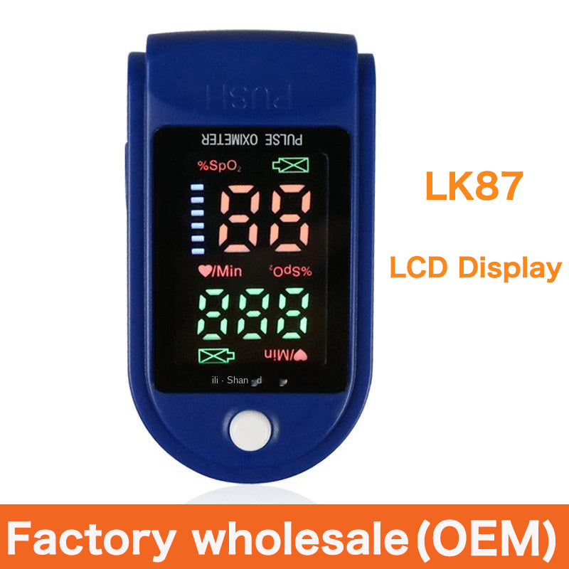 Wholesale Fingertip pulse oximeter LK87 finger clip LED display electronic portable digital sleep oxygen saturation prbpm monitor