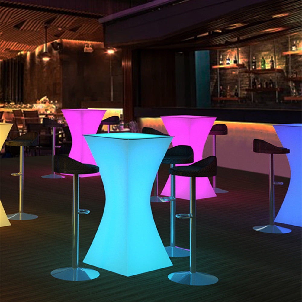 16colour changing LED cocktail table chair Commercial Furniture Event Party garden decorations supplies New Fashion