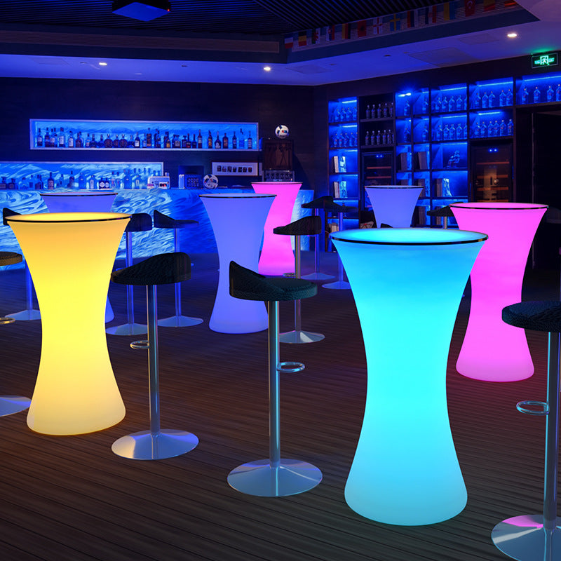 New LED Luminous cocktail table IP54 waterproof plastic bar furniture D60*H110cm club disco supplies fashion decoration