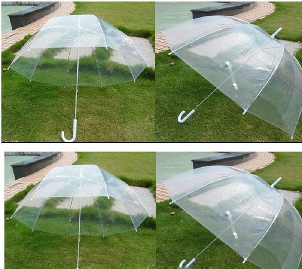 DHL Clear Cute Bubble Deep Dome Umbrella Gossip Girl Wind Resistance transparent Mushroom Umbrella Wedding Decoration Size: 86*86