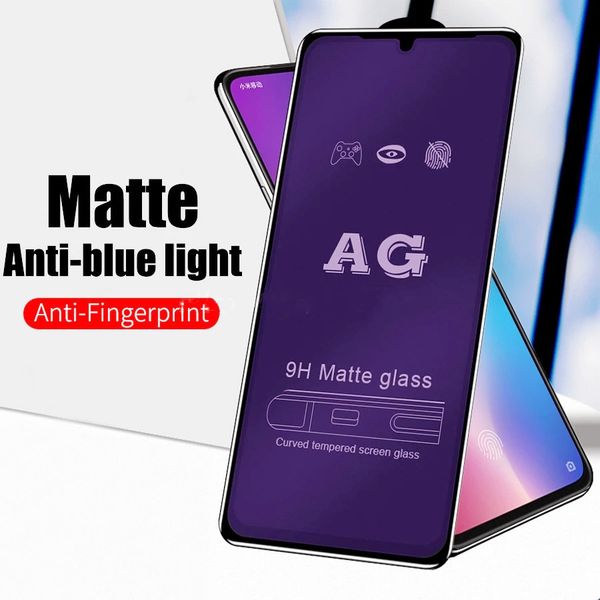 Screen Protector For iPhone 16 Pro Max 15 Plus 14 13 Mini 12 11 XS XR X 8 7 SE AG Matte Tempered Glass Guard Flim Anti-blue Light Explosion