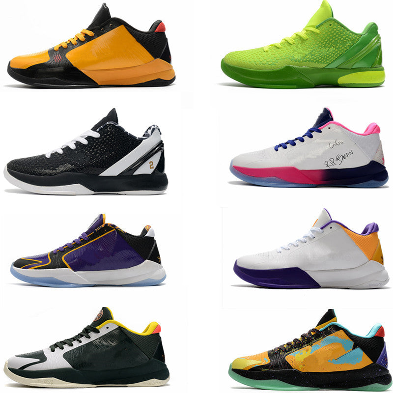 Men manba Basketball shoes 5 Black 6 Youth sports sneakers GiGI Christmas Green Breast cancer Pink Bruce Lee Yellow purple Joker trainers
