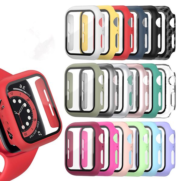 Tempered Glass+Matte Cover for Apple Watch Iwatch SE Ultra 8 7 6 5 4 3 Case 44mm 40mm 42mm 38mm Bumper+Screen Protector
