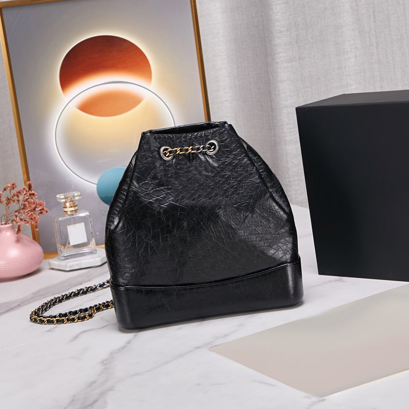 5A+top quality Bucket Backpacks bag designer women handbags clutch fashion luxurious Designers Bags gold chain cowhide leather wallet classic black