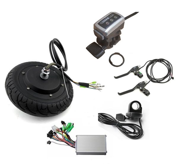 8 inch 350W 48V brushless gearless hub motor, electric scooter conversion kit