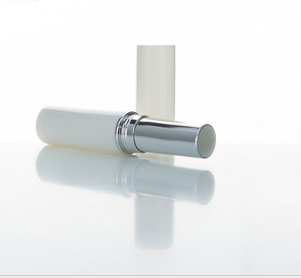 2021 10pcs White Gold Silver Round Direct Hot Filling Lipstick Tube Lip Balm Container Empty Lipstick Shell Packaging Homemade