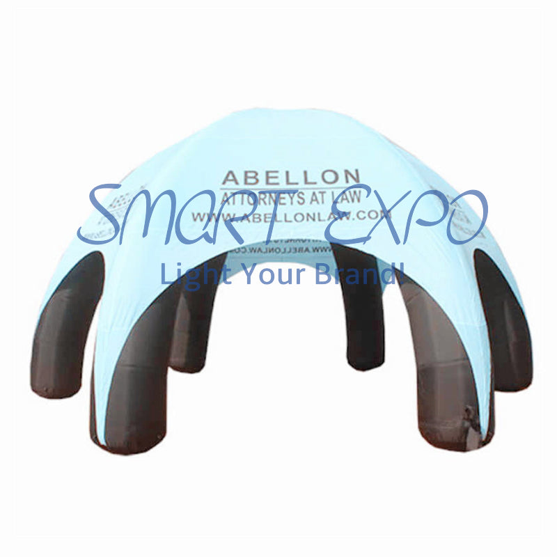 Inflatable Spider Dome Tent Dia5xH4m with Custom Printing and Base Blower