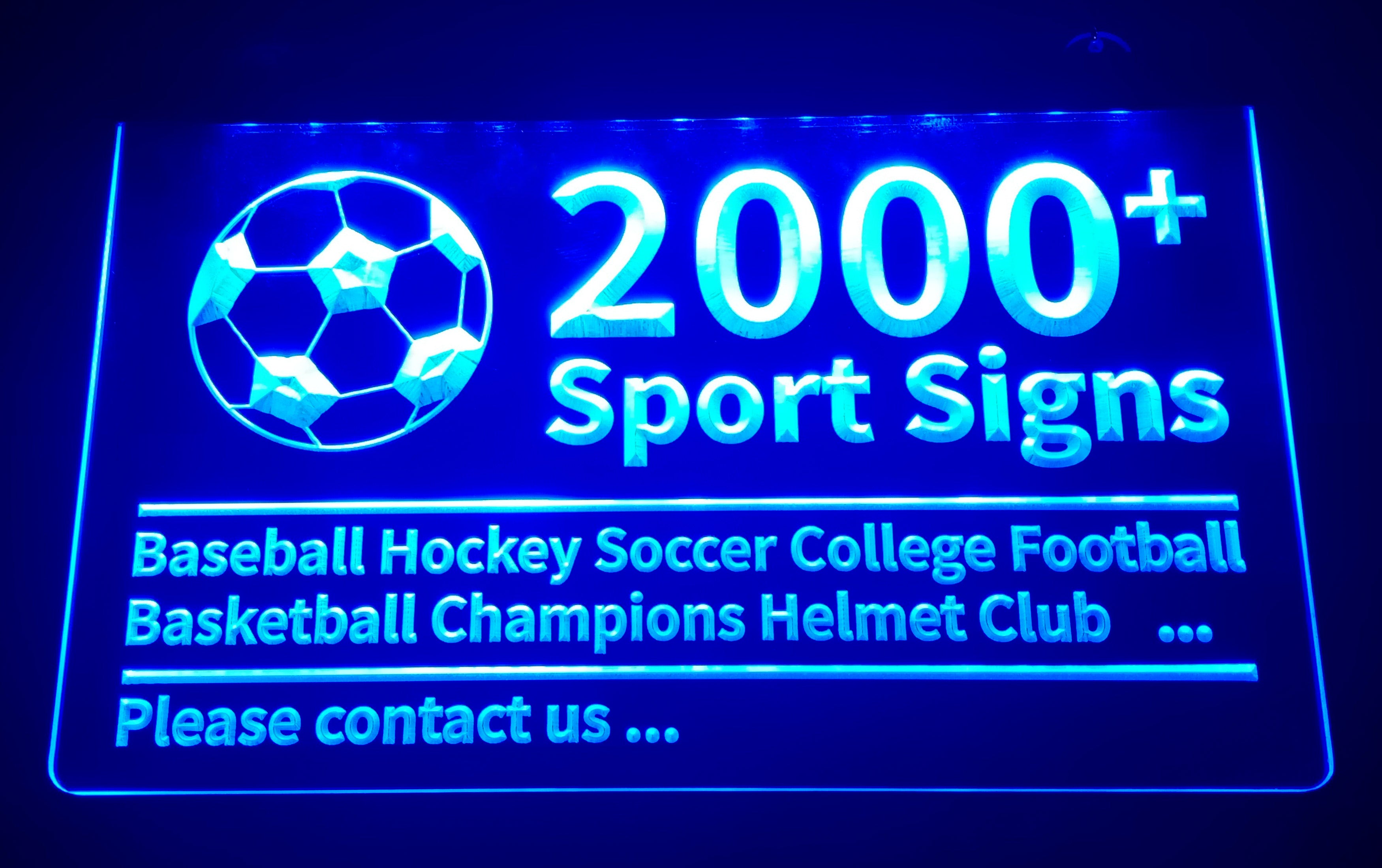2000+ Soprt Signs Light Sign Baseball Hockey Football Basketball Helmet CLub 3D LED Dropshipping Wholesale
