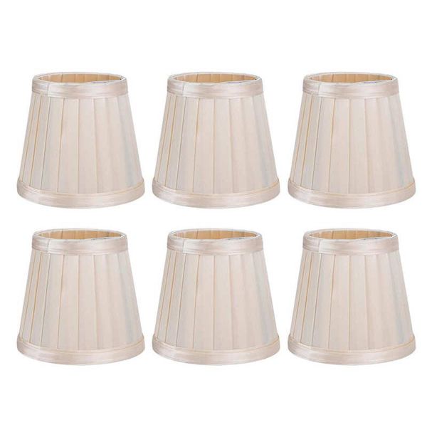 Lamp Covers & Shades 6pcs Modern Cloth Art Shade Replacement Clip-bulb Light Cover For E14 Wall Chandelier Home Decoration