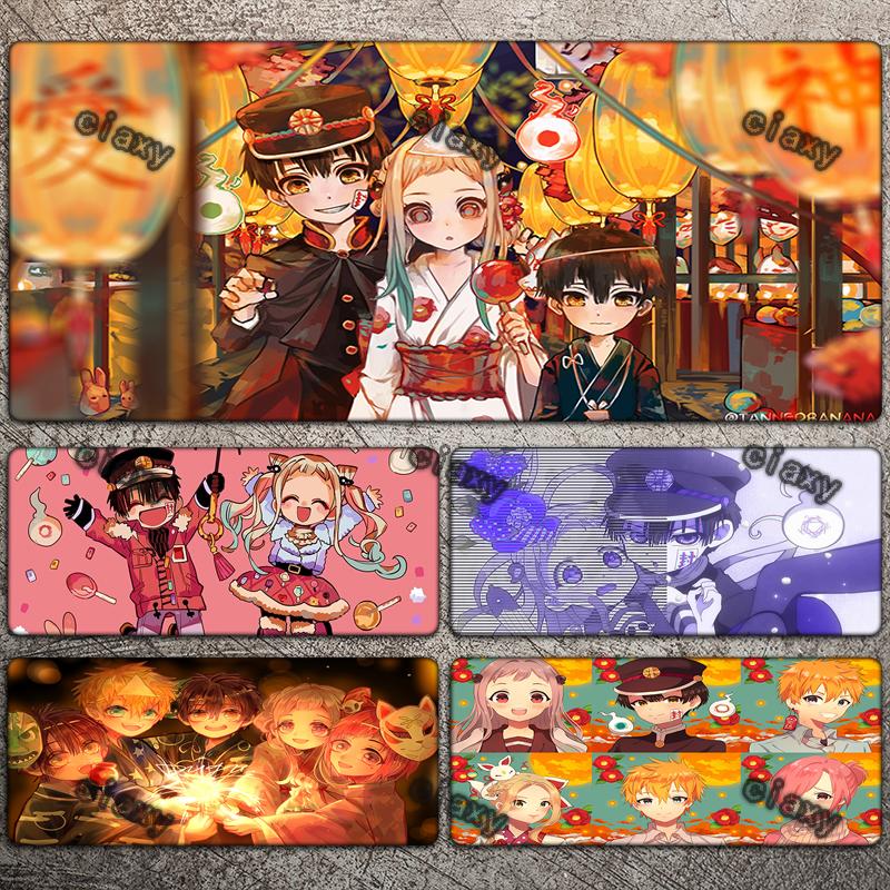 Mouse Pads & Wrist Rests Toilet-Bound Hanako Kun Cute Rubber Mat Gaming Pad 900x400 Computer Desk Accessories Big Keyboard Carpet Speed Mous