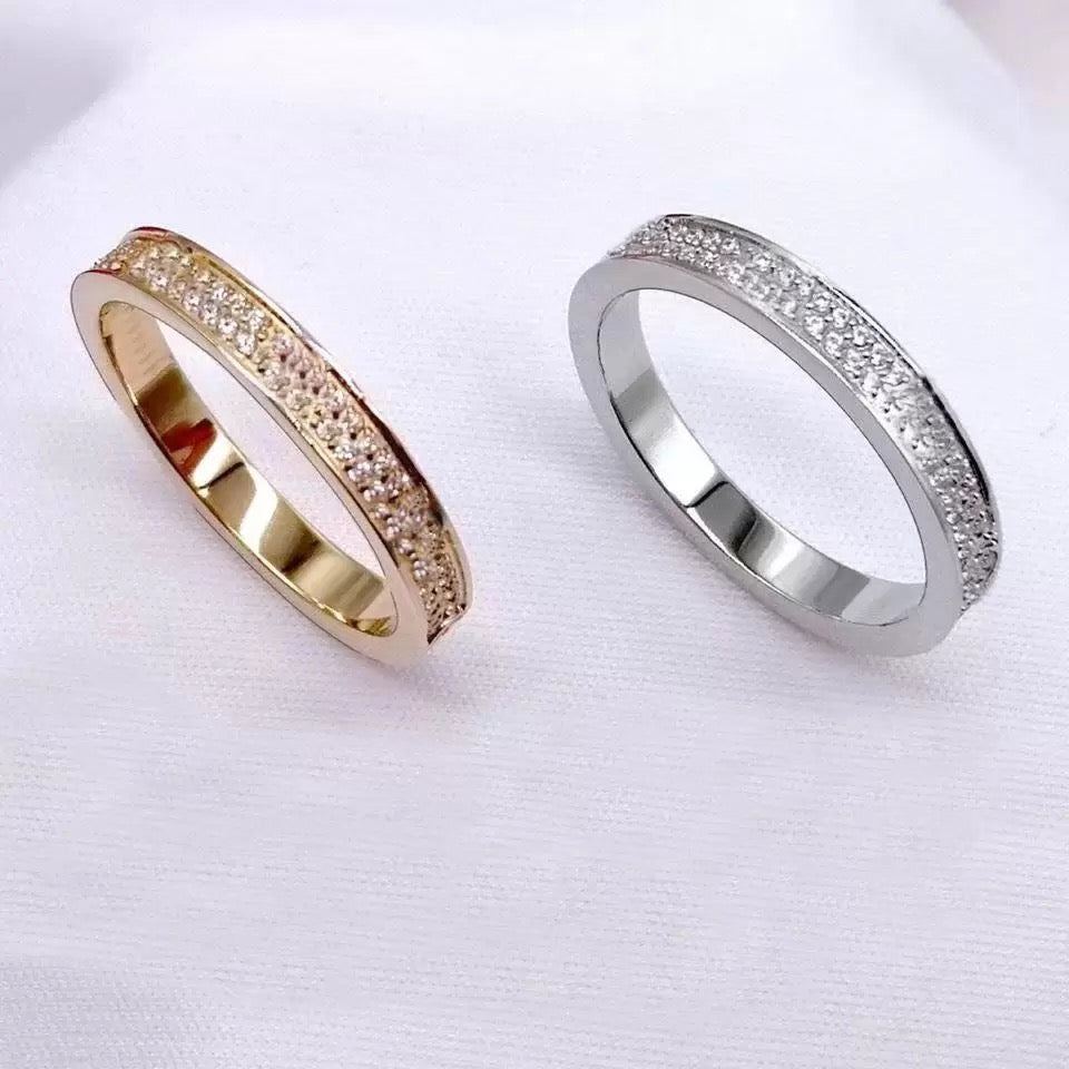 Fashion glamour ring ladies gypsophila rose diamond rings luxury creative jewelry with exquisite packaging gift box