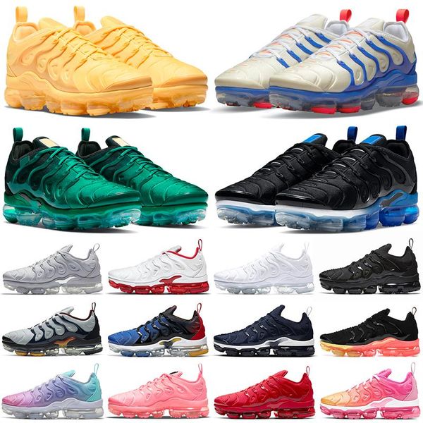 TN Plus Running Shoes Men Women Bubblegum Atlanta Black Royal Cherry Pure Platinum Noble Red Fresh Athletic Mens Womens Sports Trainers Snea