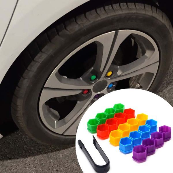 20pcs-Set 21mm Wheel Nut Bolt Head Cover Cap Protective Caps Exterior Decoration Protecting Bolts Rims Car Tires Bolted