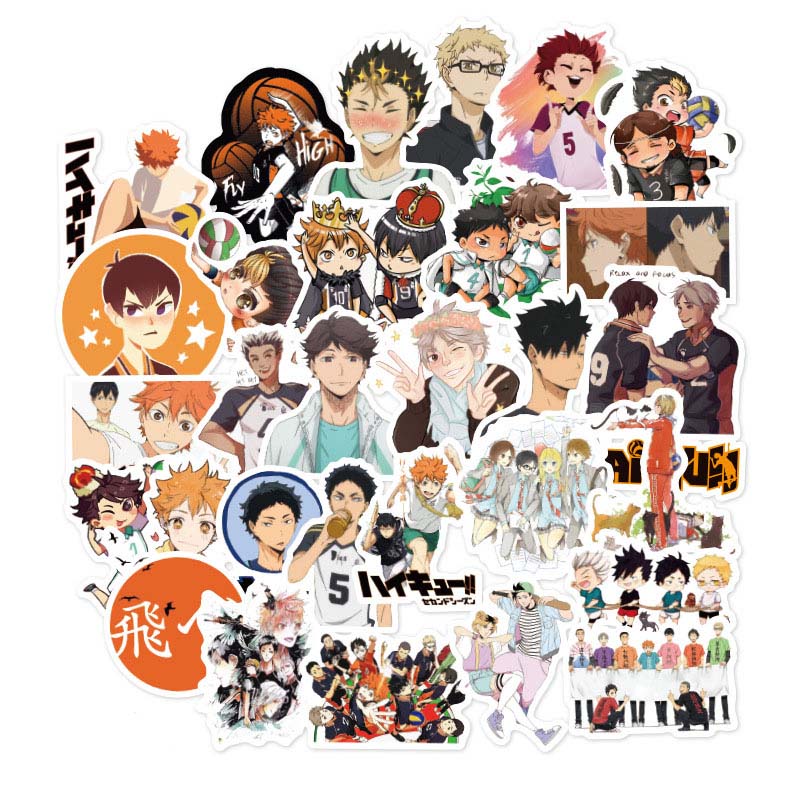 50pcs-Lot Graffiti Stickers Basketball Volleyball Japanese Anime Sticker For Suitcase Laptop Luggage Motorcycle Phone Skateboard Car Decal