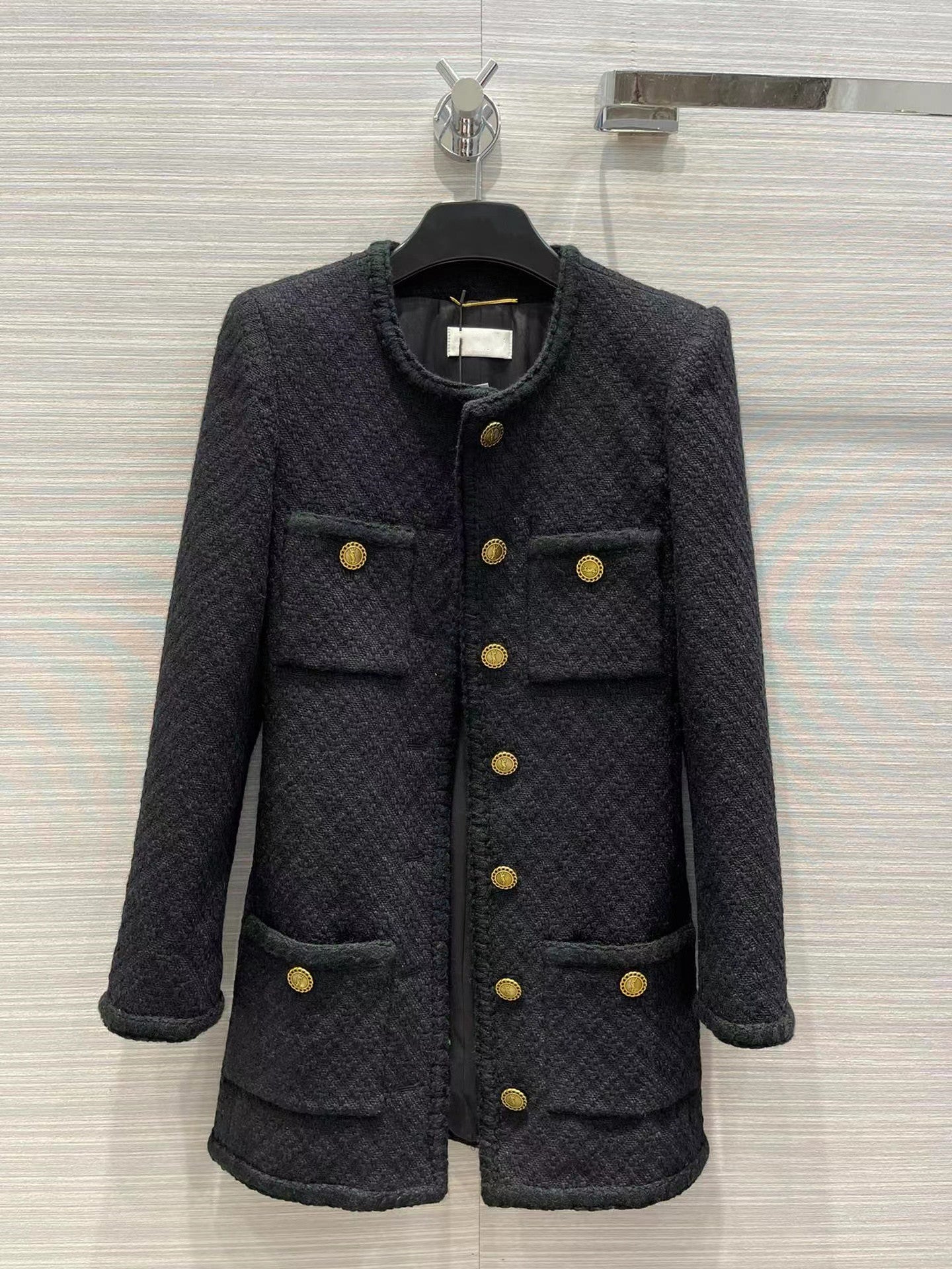 Milan Runway Jackets 2021 Autumn Winter O Neck Long Sleeve Women&#039;s Designer Coats Brand Same Style Outerwear 1022-2