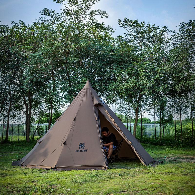 Tents And Shelters OneTigris Rock Fortress Tent 4-6person Teepee For Adventurers Hiking Camping 4 Season Wood Stove