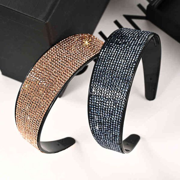 Hair Accessories Jewelry 2021 Full Diamond Hoop Women&#039;s French Versatile Drill Crystal pin Ornament Band