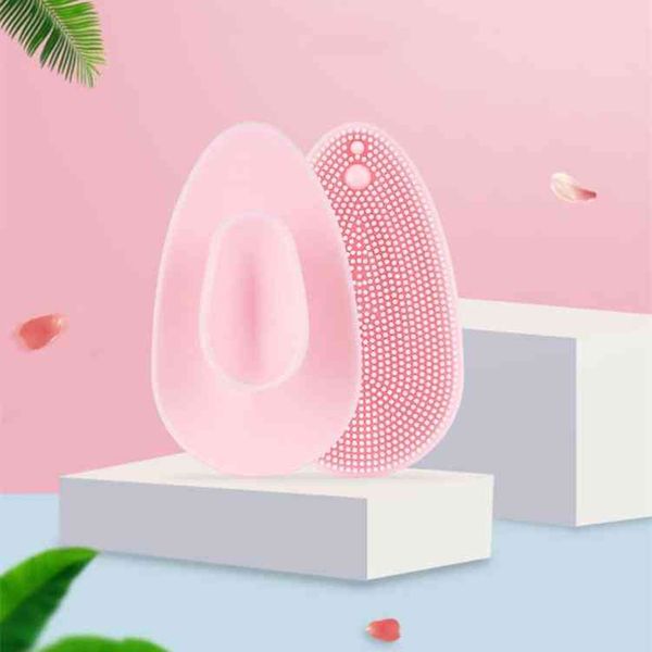 Silicone Face Scrubber Manual Facial Cleansing Brush Pad Soft Face Cleanser for Exfoliating and Massage Pore for All Skin Types H-0080