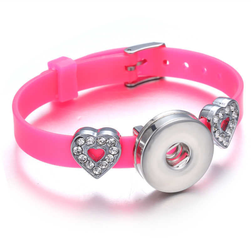 Children Jewelry Toy Sets Candy Colors Silicone Kids Women LOVE Charm 8mm Leather Snap Diy Bracelets 30 Pcs Wholesale
