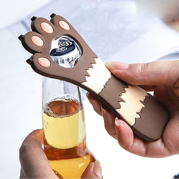 Openers Cat&#039;s Paw Cute Claw Glass Beer Bottle Opener Corkscrew Kitchen Bar Tools Fridge Magnet