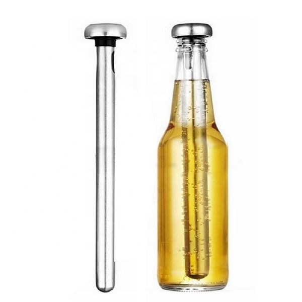 New Arrival Ice Buckets And Coolers Stainless Steel WineLiquor ChillerCooling Rod In-Bottle Pourer Beer Chiller Stick Chill Alcohol IceDrink