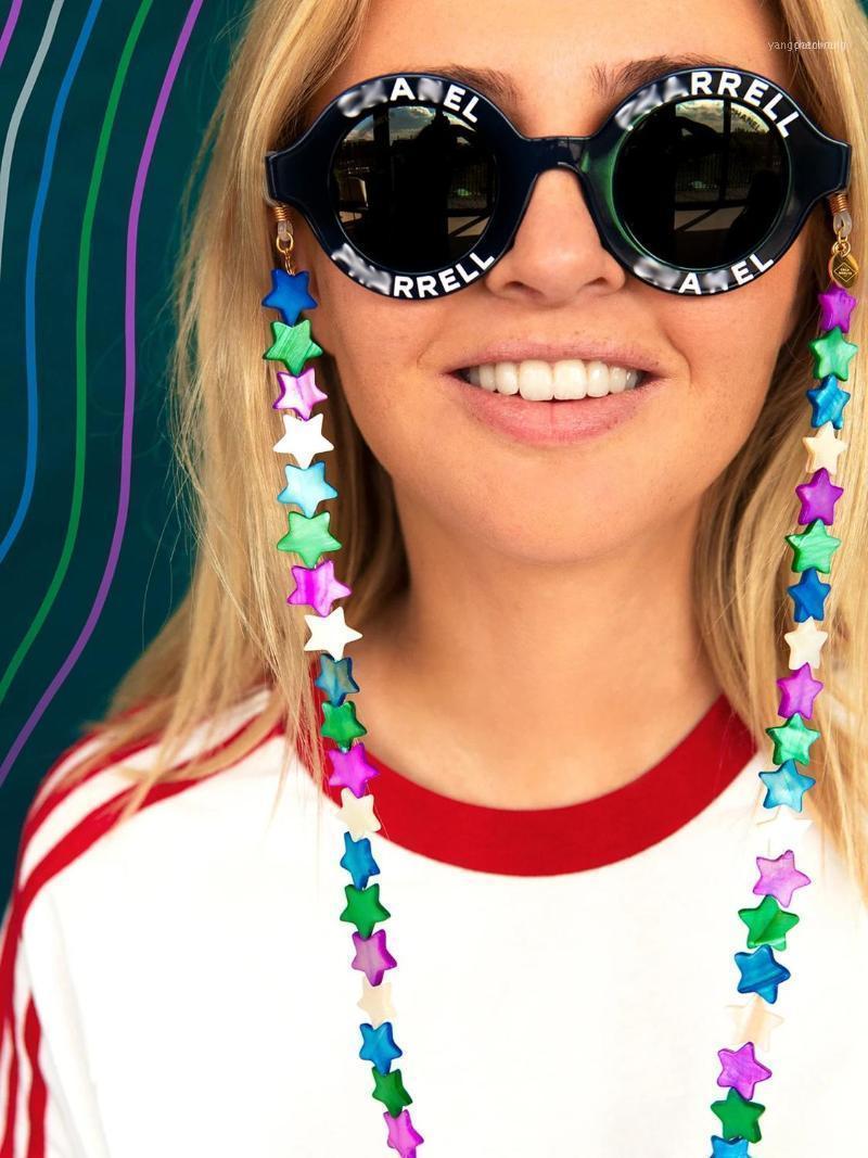 1pc Sunnycords Star Shape Natural Shell Necklace Eyeglasses Sunglass Face Mask Holder Strap Chain Glasses Anti-Slip Lanyard Cord1