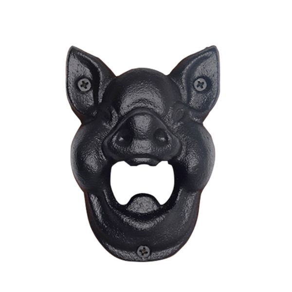 skull pig Bear Dog head bottle openers Cast iron wall Mount wine beer opener