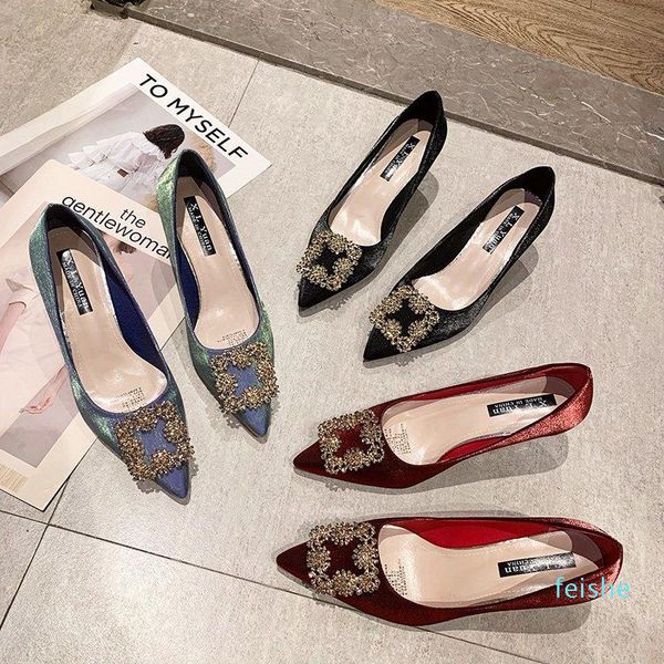 fashion-Dress Shoes Spring And Autumn Trend Style Women&#039;s Comfortable Casual All-match Point-toe Ladies High Heels