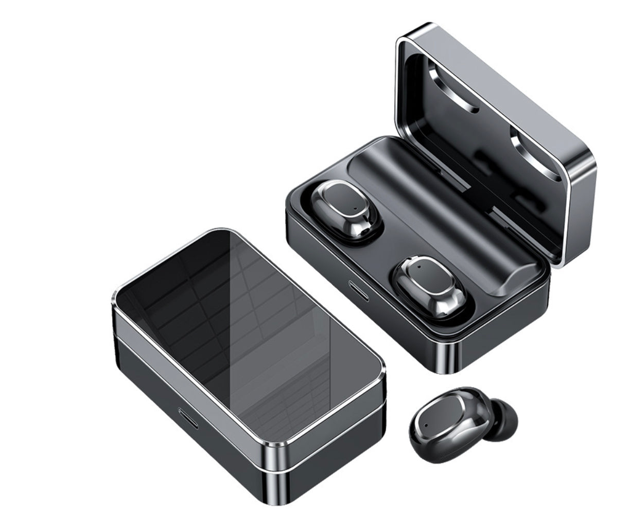 New wireless bluetooth earphones noise reduction TWS in ear stereo sports running phone mirror headphones VIP The correct purchase link is on the de