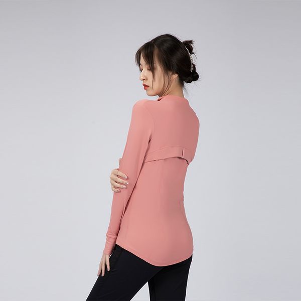 Free shipping Women Athletic Sport Shirts Fit Long Sleeved Fitness Coat Yoga Tops with Thumb Holes Gym Jacket Workout Sweatshirts