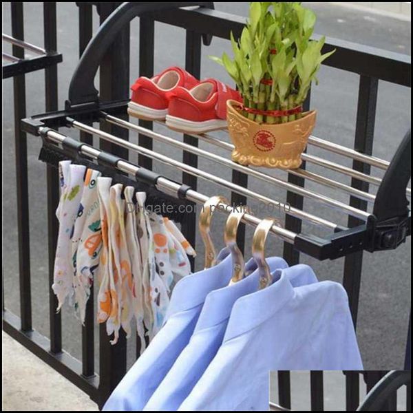 Hangers & Racks Clothing Housekee Organization Home Garden Folding Shoes Radiator Clothes Pole Airer Dryer Drying Rack 5 Rail Bar Holder Dec