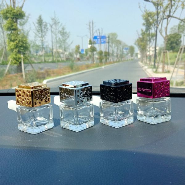 8ML Car Air Freshener Vent Clip Essential Oil Diffuser Bottle Empty Perfume Glass Bottles Auto Fragrance Aromatherapy Ornament Cute Accessor