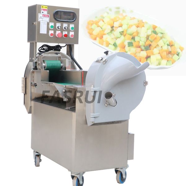 Double-Head Vegetable Cutting Machine Commercial Multi-Functional School Canteen Restaurant Electric Potato Shredder Cutting Maker