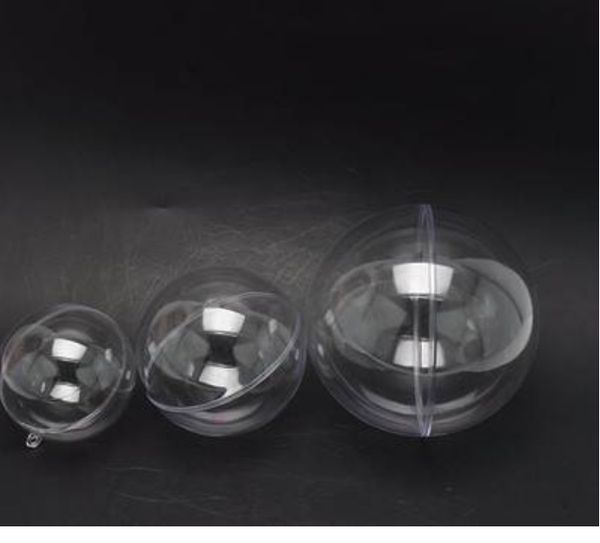 2022 5cm-8cm-10cm beauty transparent hanging christmas ball baubles clear plastic christmas ornaments fast shipping